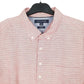 Tommy Hilfiger Short Sleeve Regular Fit Striped Shirt Peach