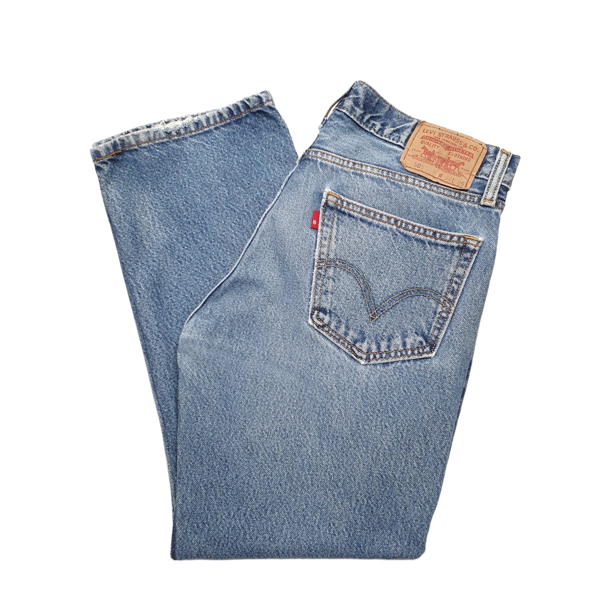 Levis 505 Regular Fit Jeans W34 L29 Blue