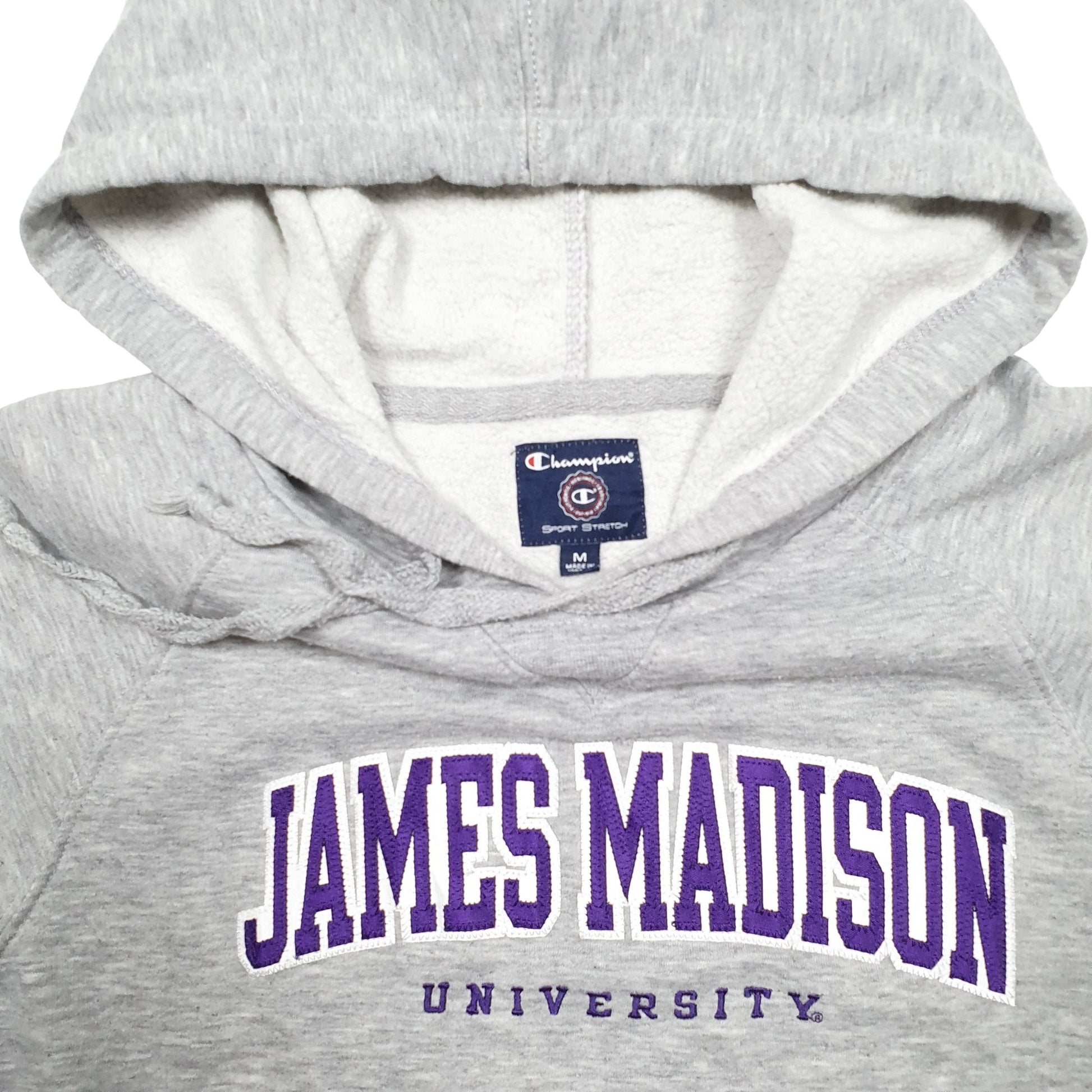 Womens Grey Champion James Maddison University USA College Hoodie Jumper