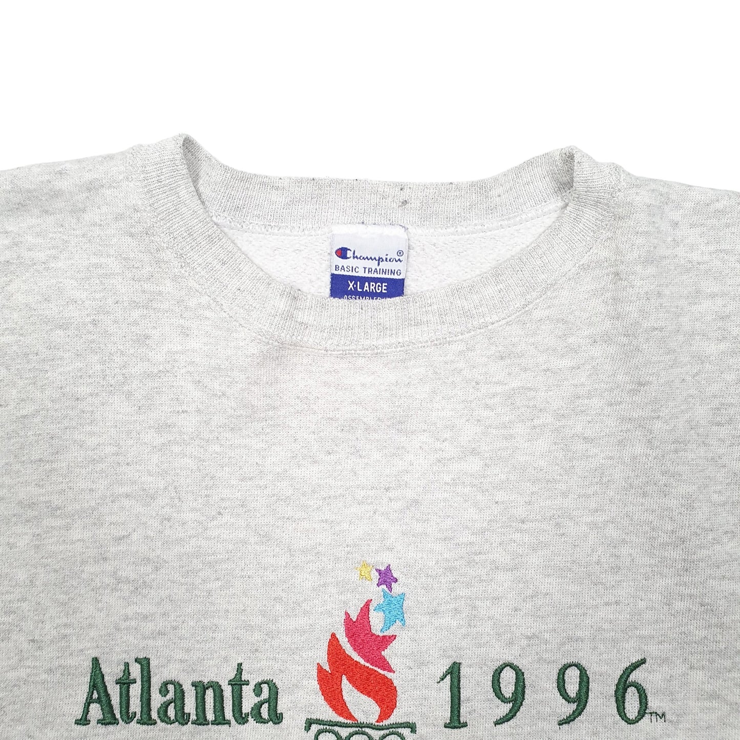Mens Grey Champion Atlanta Olympics 1996 Vintage Crewneck Jumper