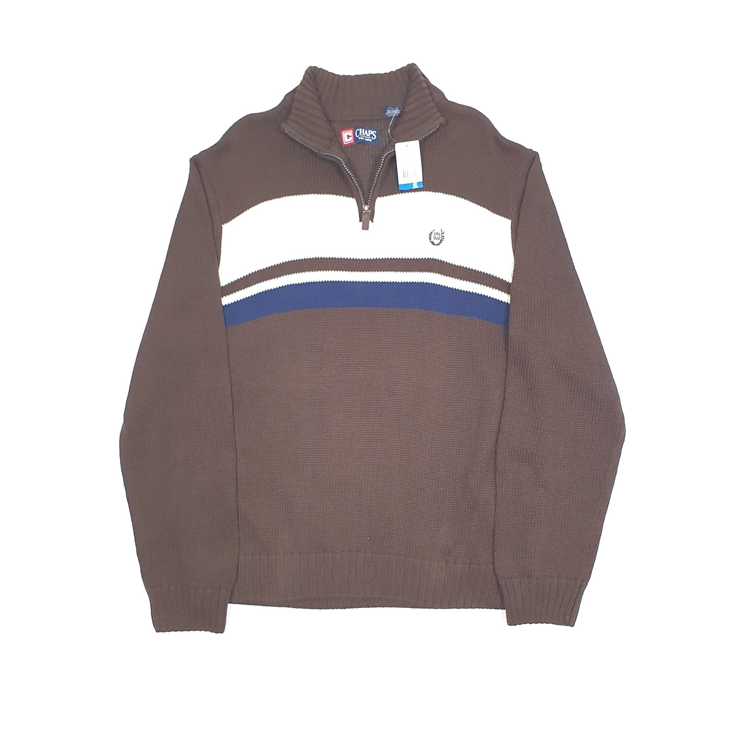 Chaps Quarter Zip XL Brown