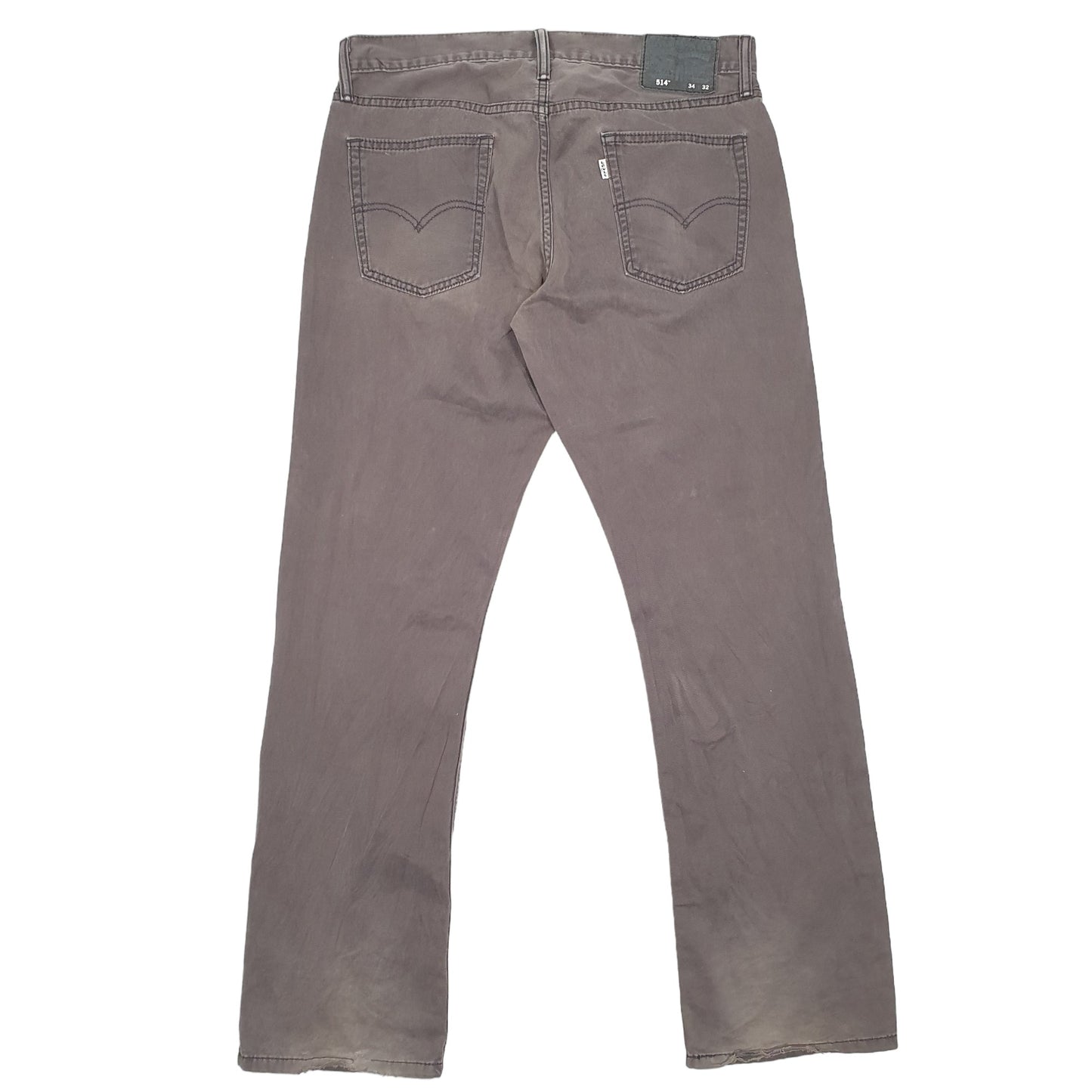 Mens Grey Levis 514 Chino Trousers