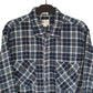 J Crew Long Sleeve Regular Fit Check Flannel Shirt Shacket Blue