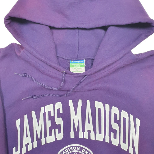 Mens Purple Champion James Maddison University Hoodie Jumper