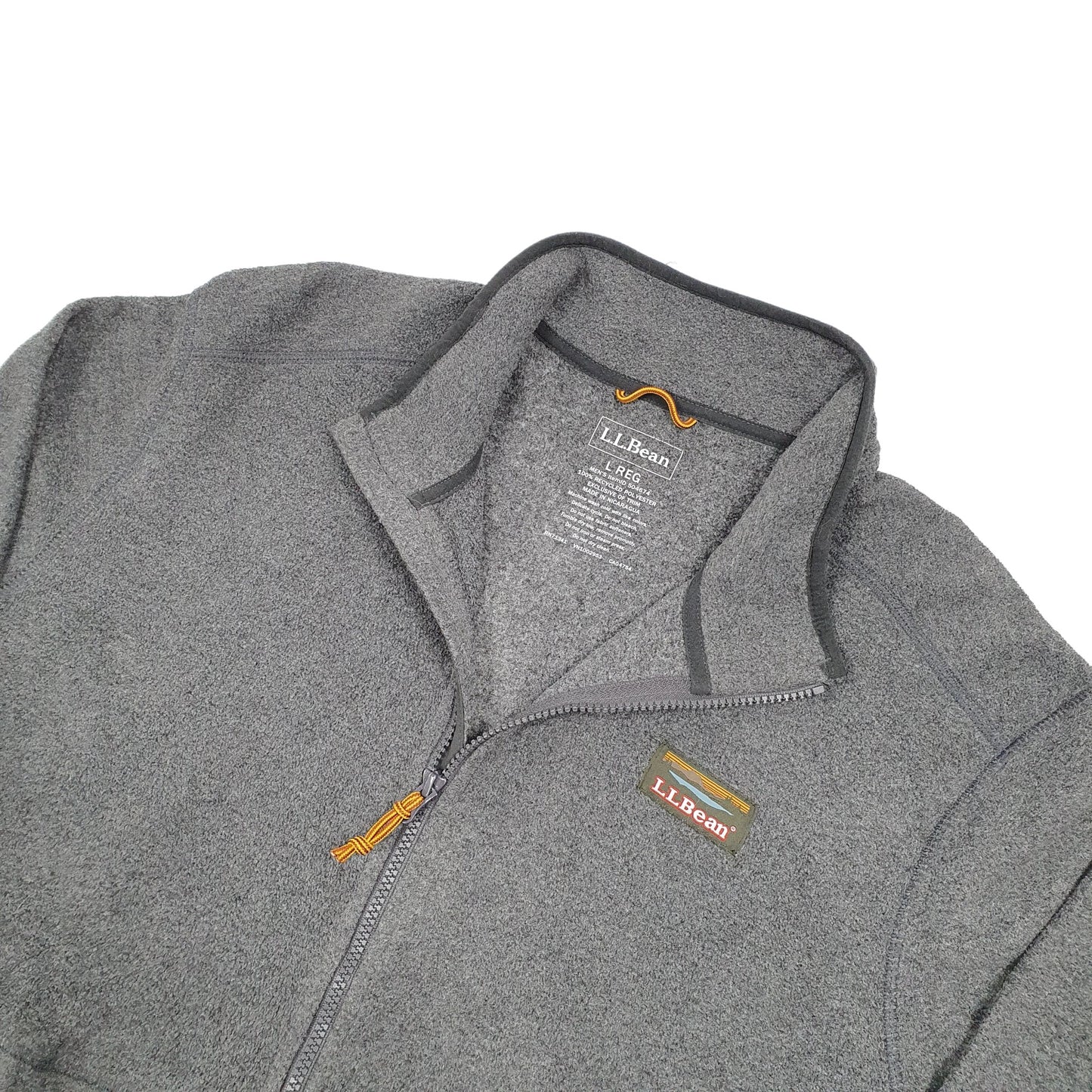 L.L.Bean Full Zip Fleece L Grey