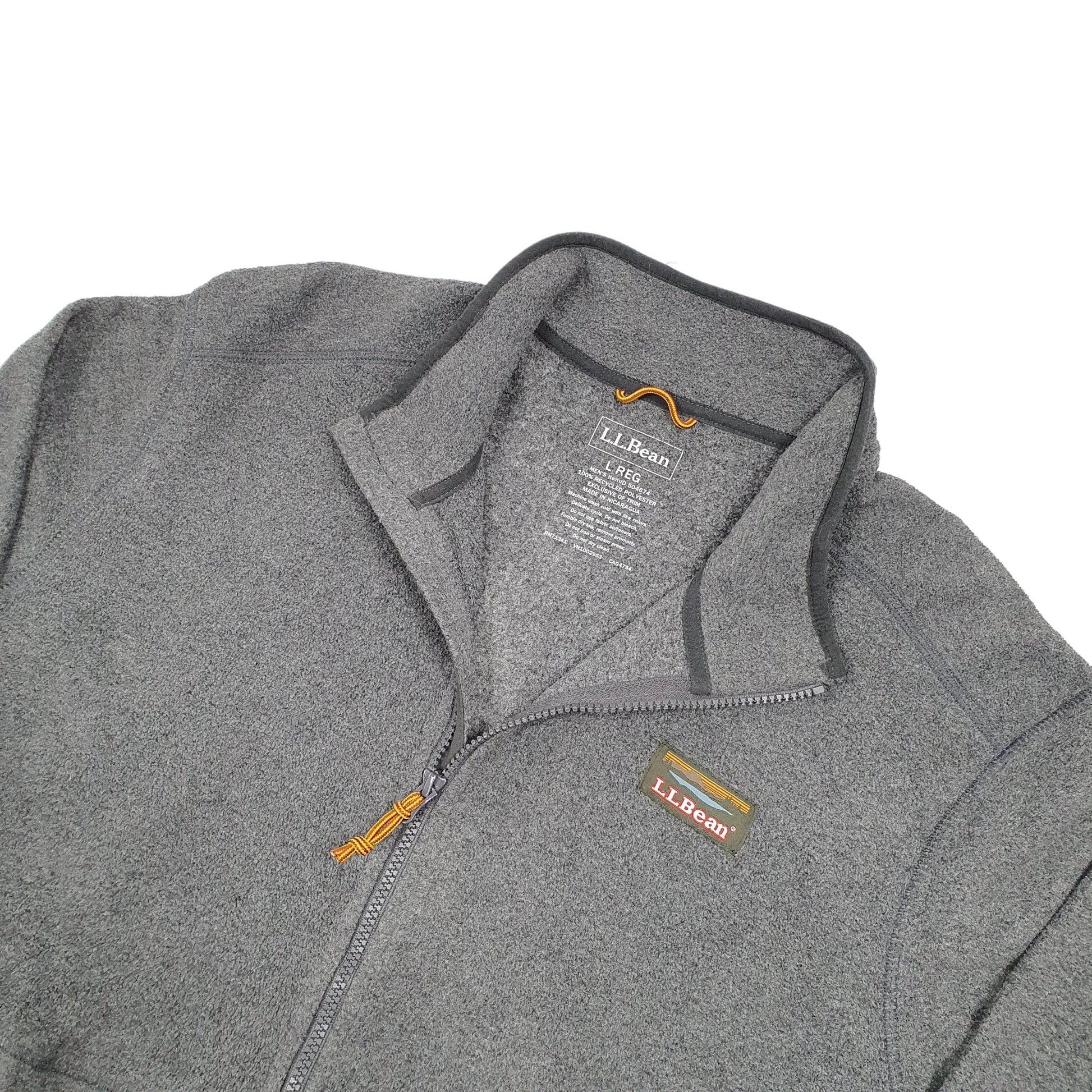 L.L.Bean Full Zip Fleece L Grey