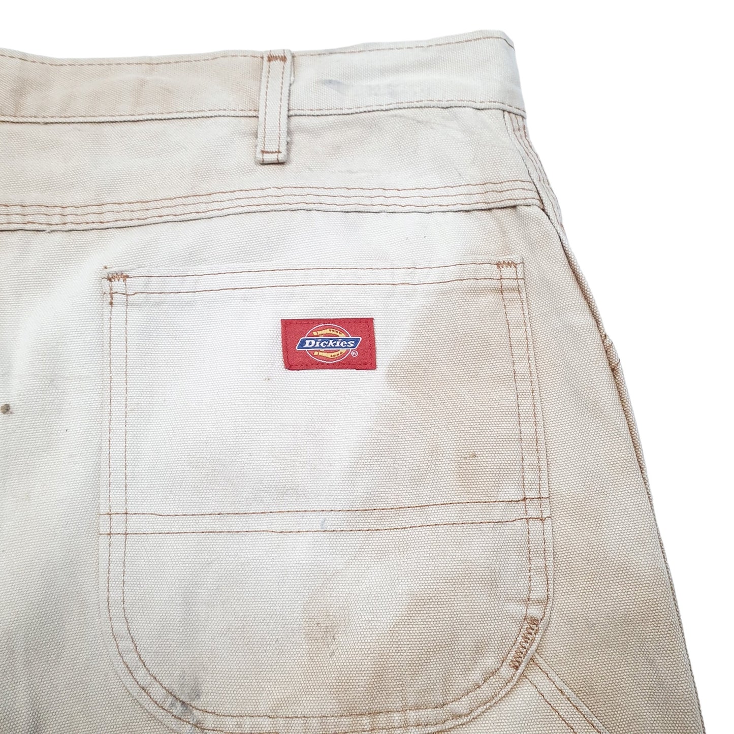 Mens Beige Dickies Carpenter Work Wear Cargo Shorts