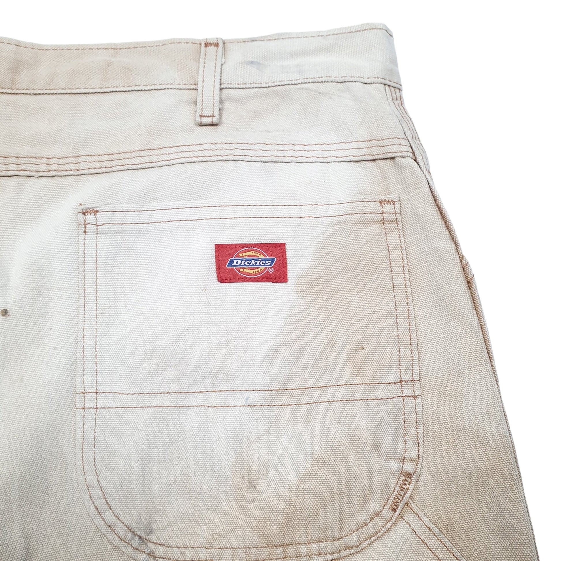 Mens Beige Dickies Carpenter Work Wear Cargo Shorts