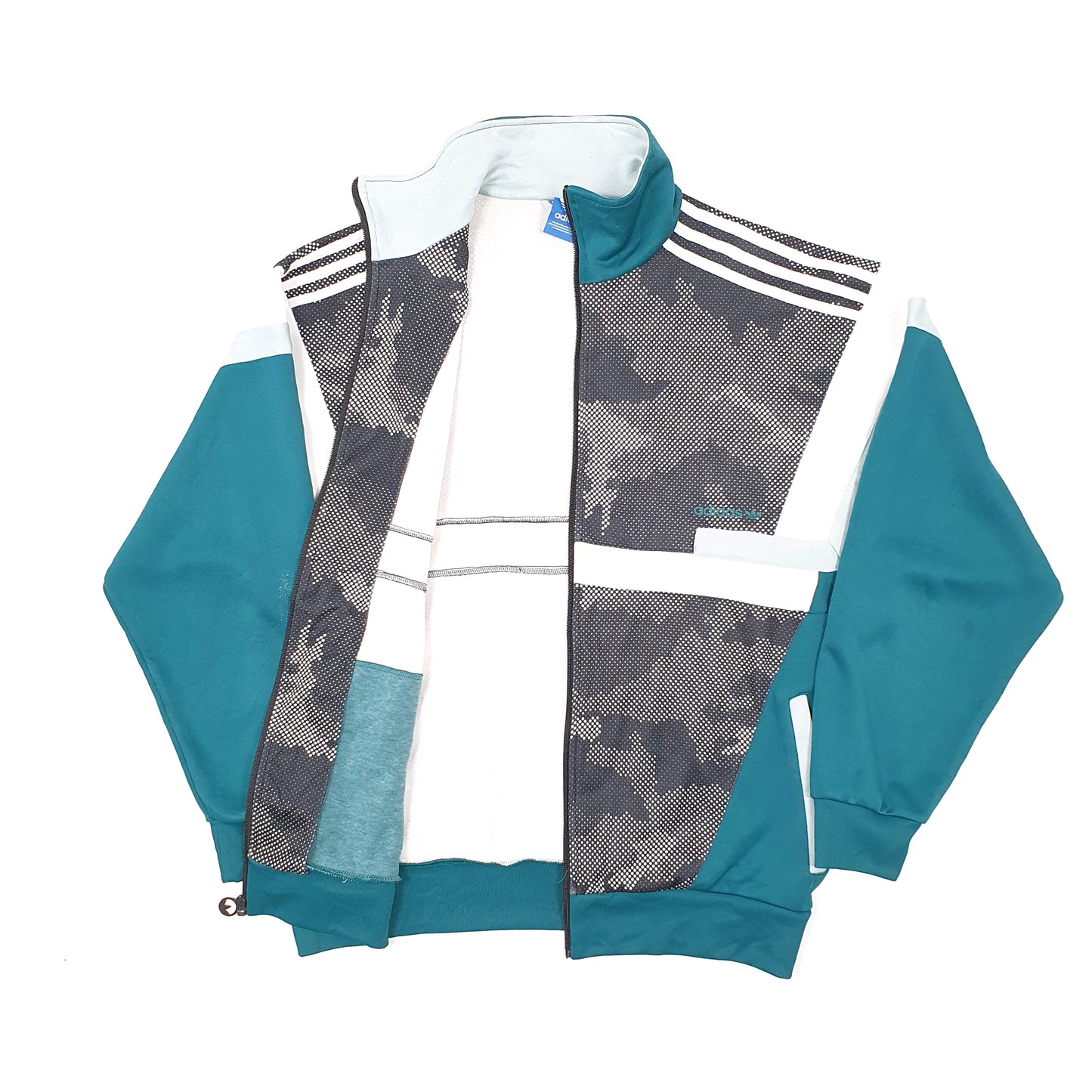 Mens Green Adidas Retro Windbreaker Tracksuit Top Coat