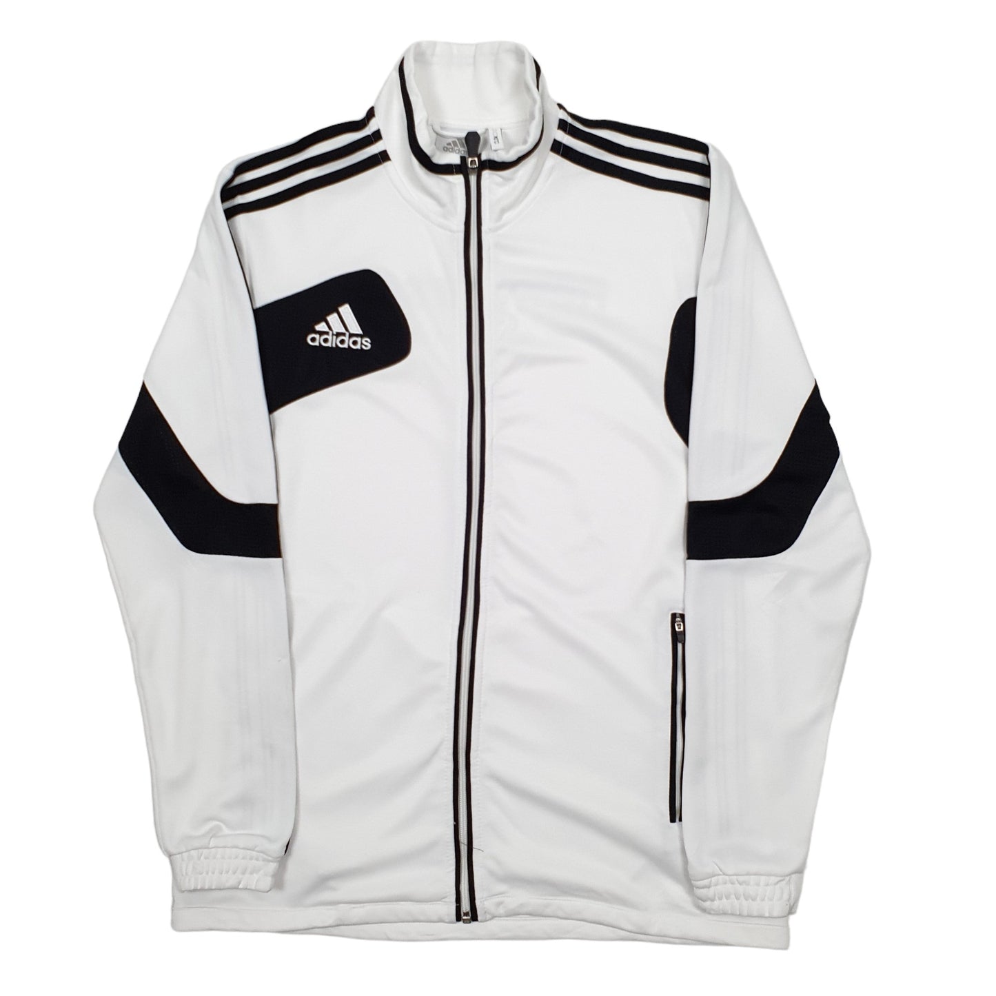 Mens White Adidas New Jersey Full Zip Jumper