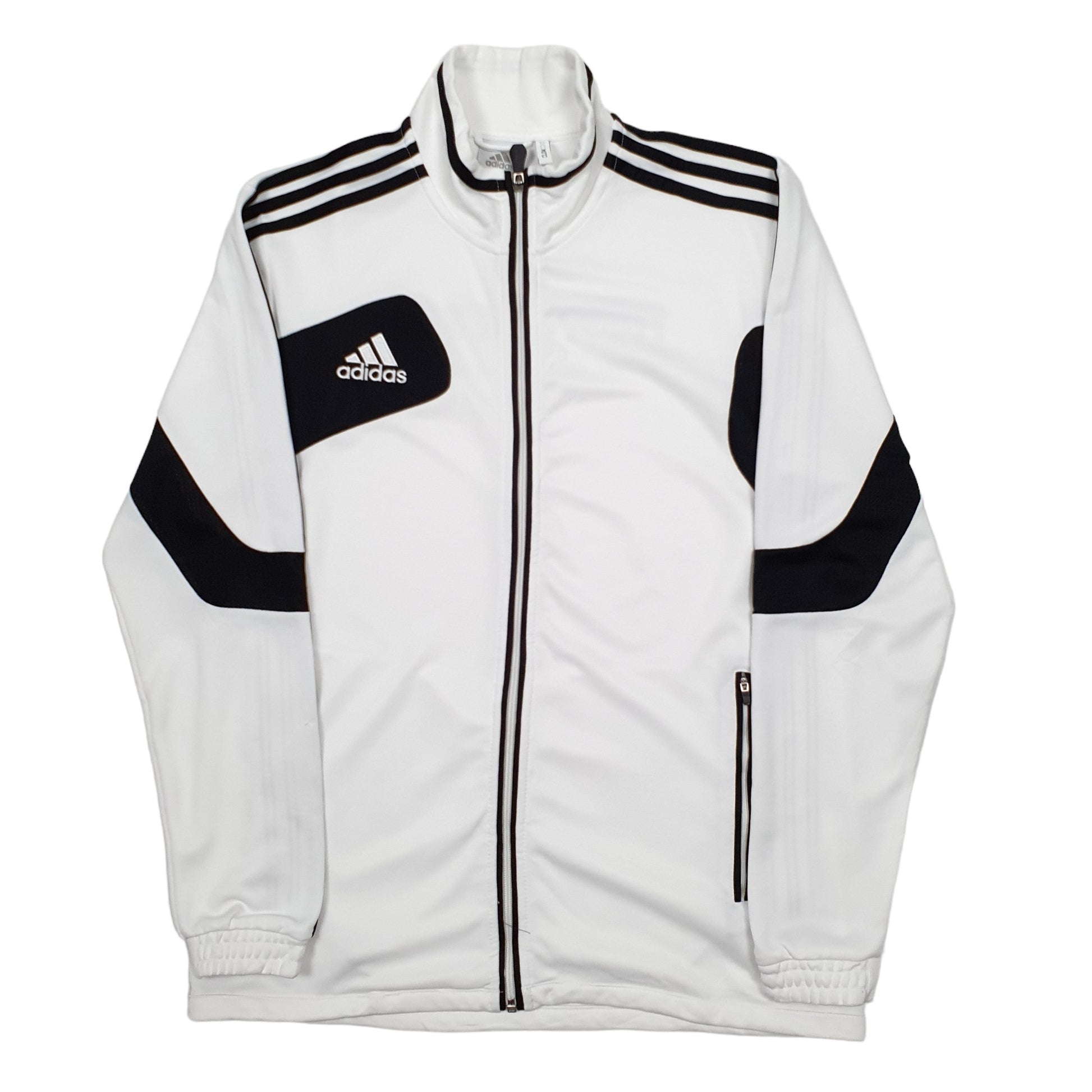 Mens White Adidas New Jersey Full Zip Jumper