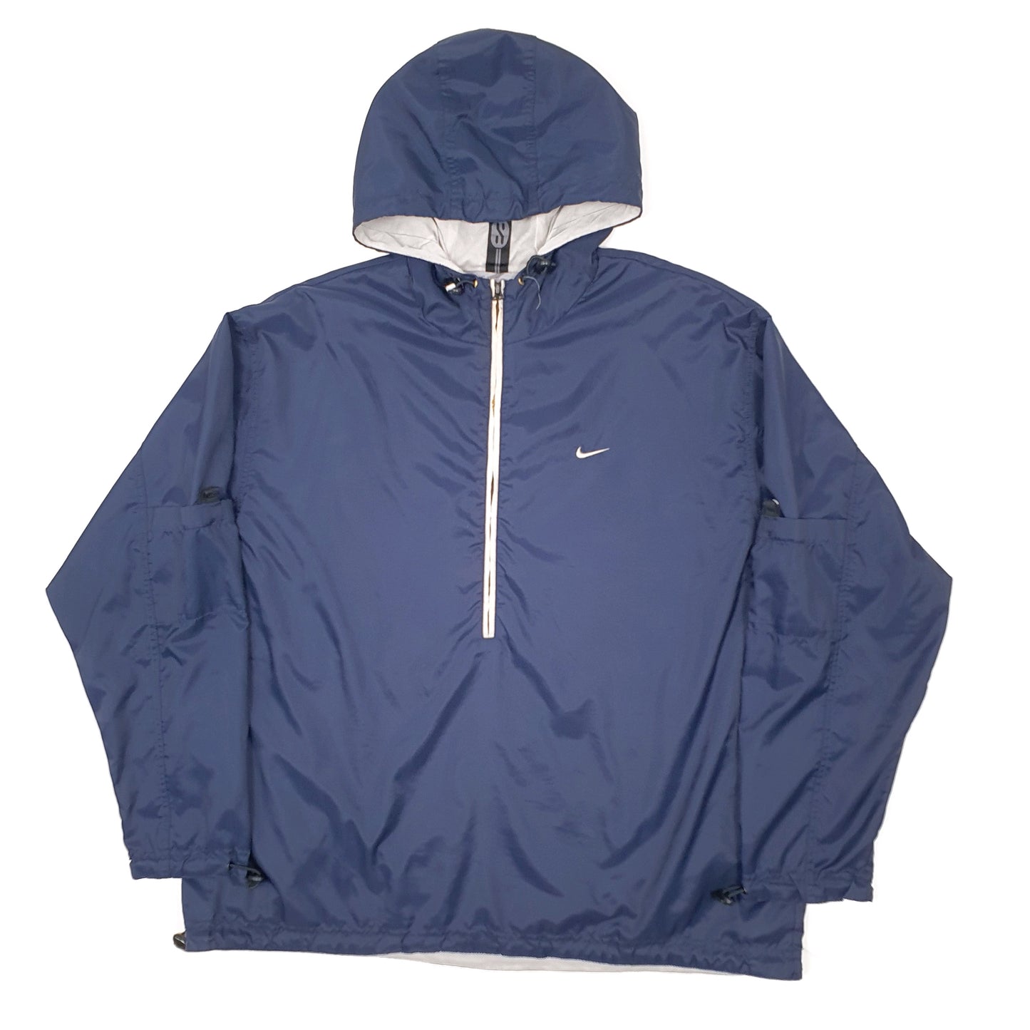 Mens Navy Nike Vintage 2000s Y2K Rain Half Zip  Coat