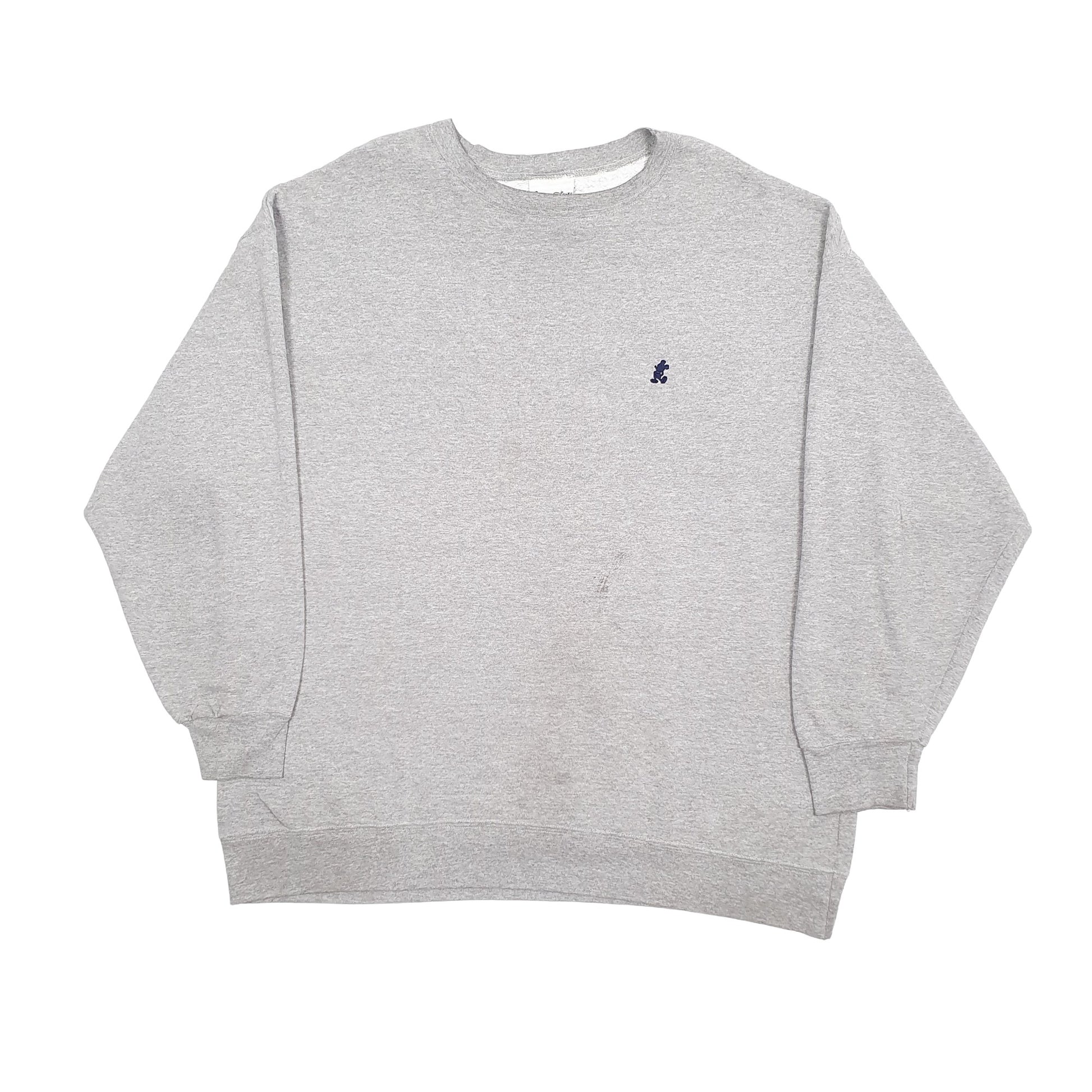 Mens Grey Disney World Mickey Crewneck Jumper