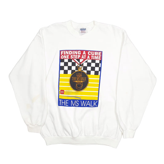 Gildan MS Charity Walk Crewneck XL White