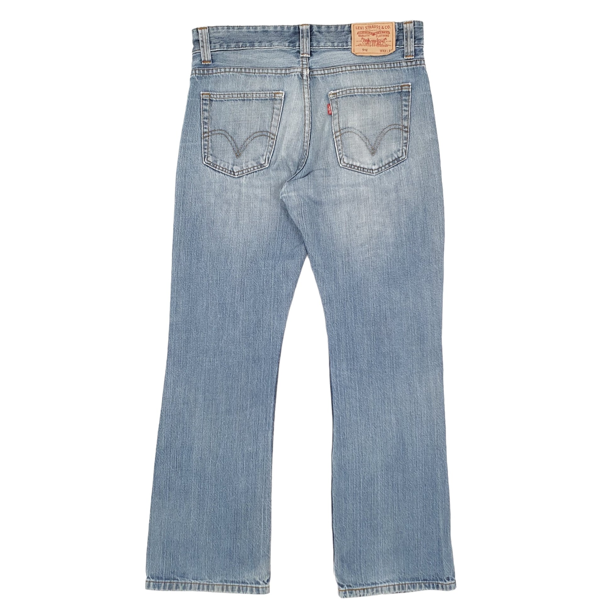 Levis 512 Slim Fit Bootcut Button Fly Jeans UK14 Blue