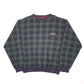 Mens Navy Ralph Lauren Chaps Tartan Check Spellout Crewneck Jumper