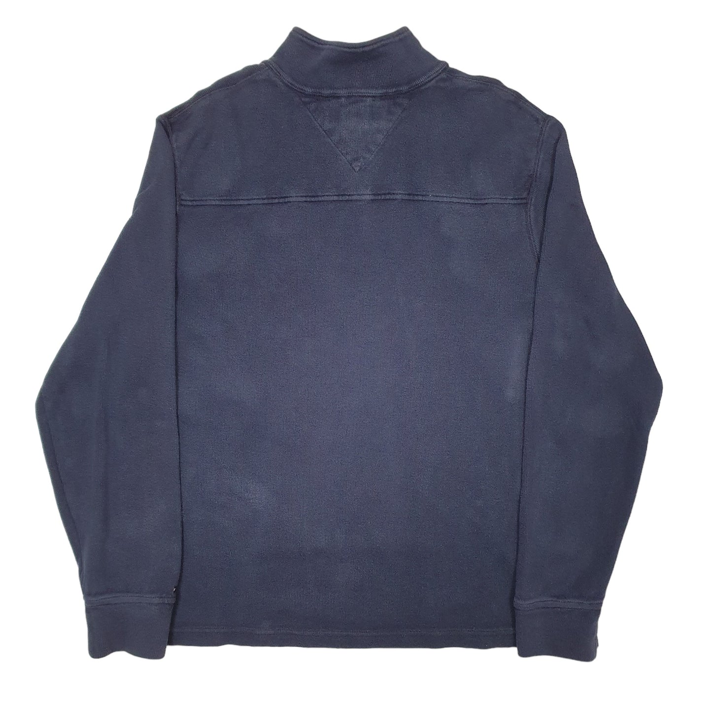 Mens Navy Tommy Hilfiger Button Quarter Zip Jumper