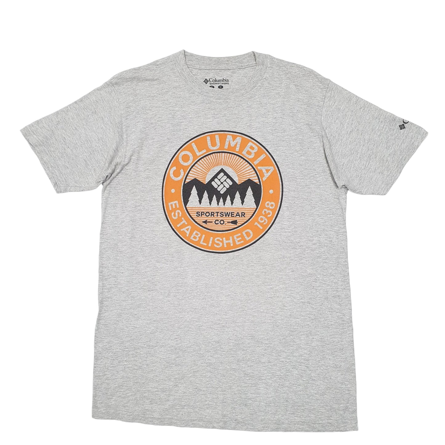 Mens Grey Columbia Sportswear  Short Sleeve T Shirt