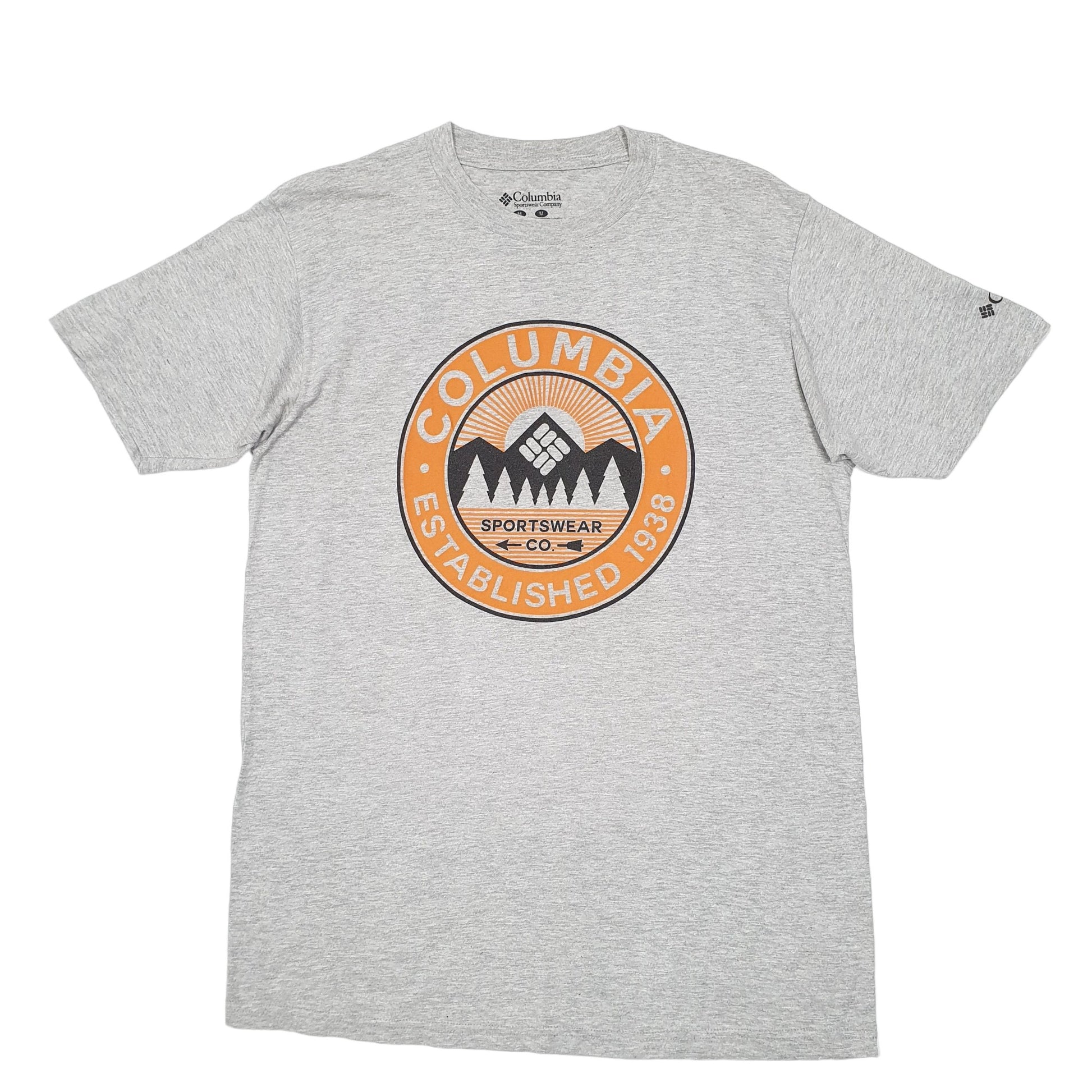 Mens Grey Columbia Sportswear  Short Sleeve T Shirt