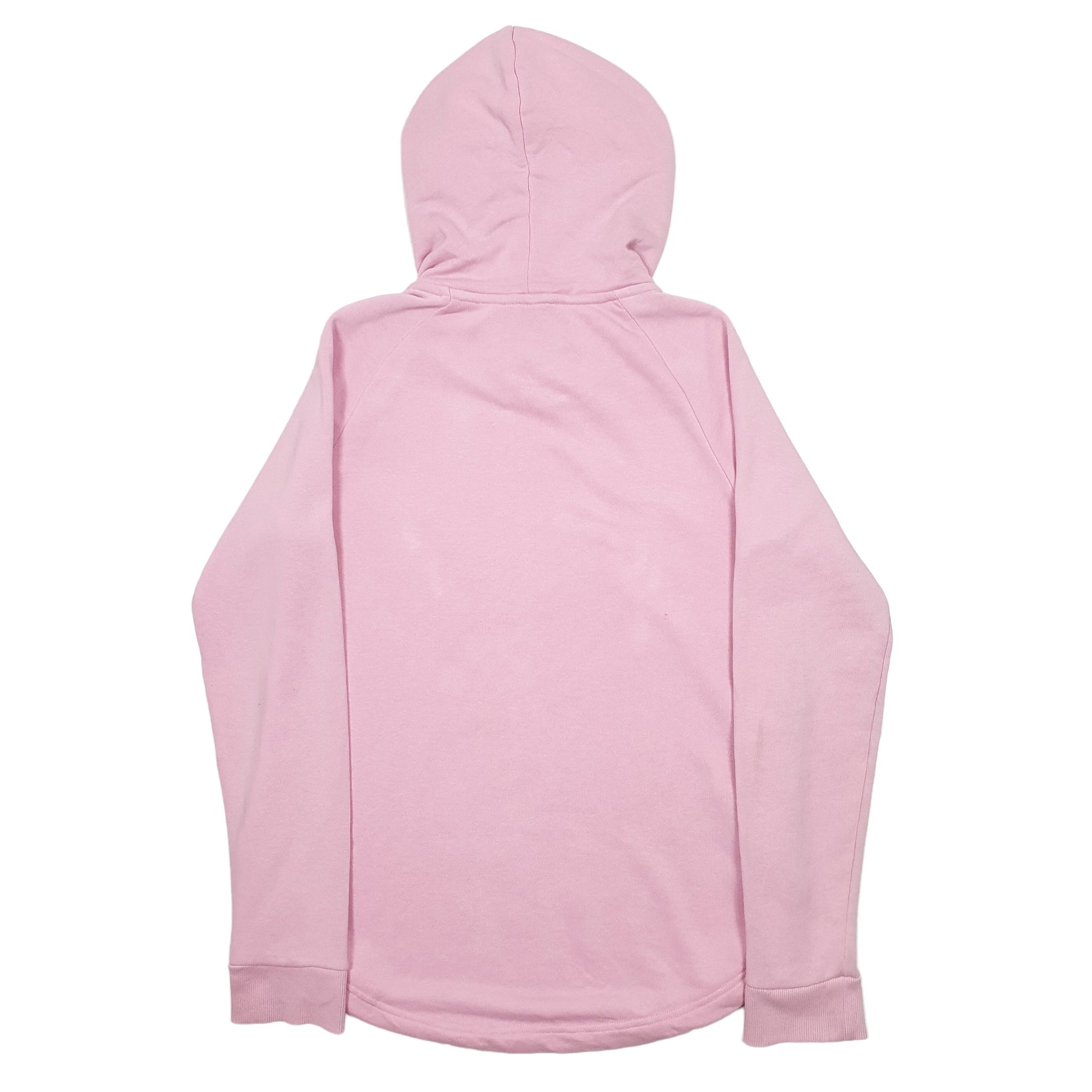 Womens Pink Adidas Spellout Hoodie Jumper