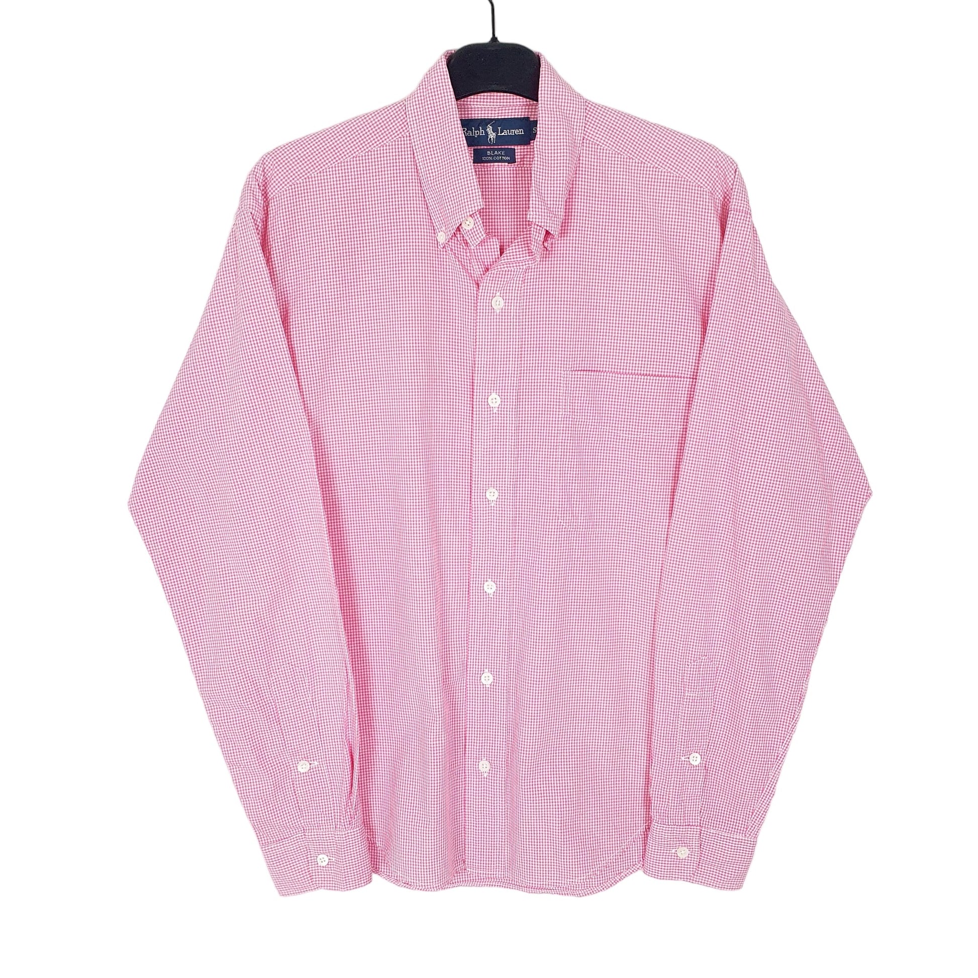 Ralph Lauren Long Sleeve Blake Fit Gingham Shirt Pink