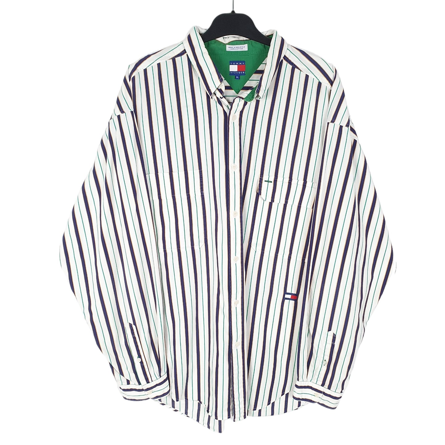 Tommy Hilfiger Long Sleeve Regular Fit Striped Shirt White