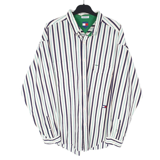 Tommy Hilfiger Long Sleeve Regular Fit Striped Shirt White