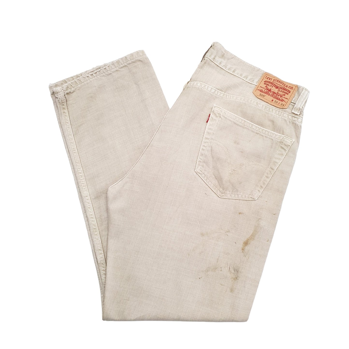 Mens Beige Levis  505 JeansW38 L32