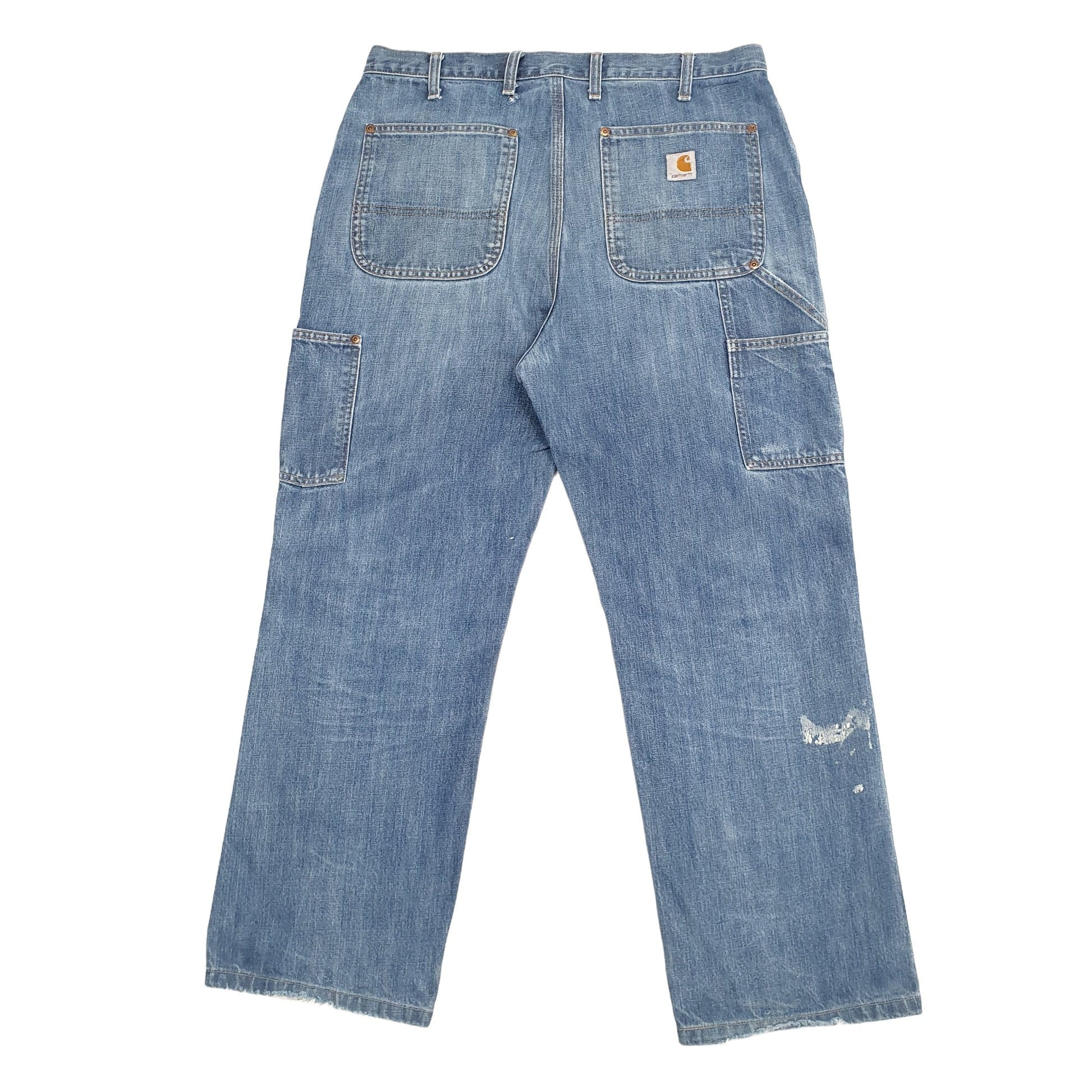 Mens Blue Carhartt Double Knee Carpenter Trousers