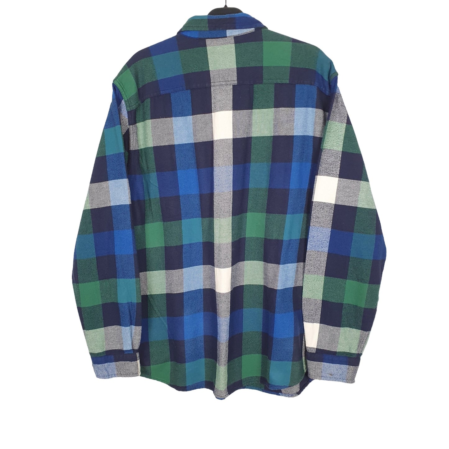 American Eagle Flannel Shacket Long Sleeve Regular Fit Check Shirt Blue