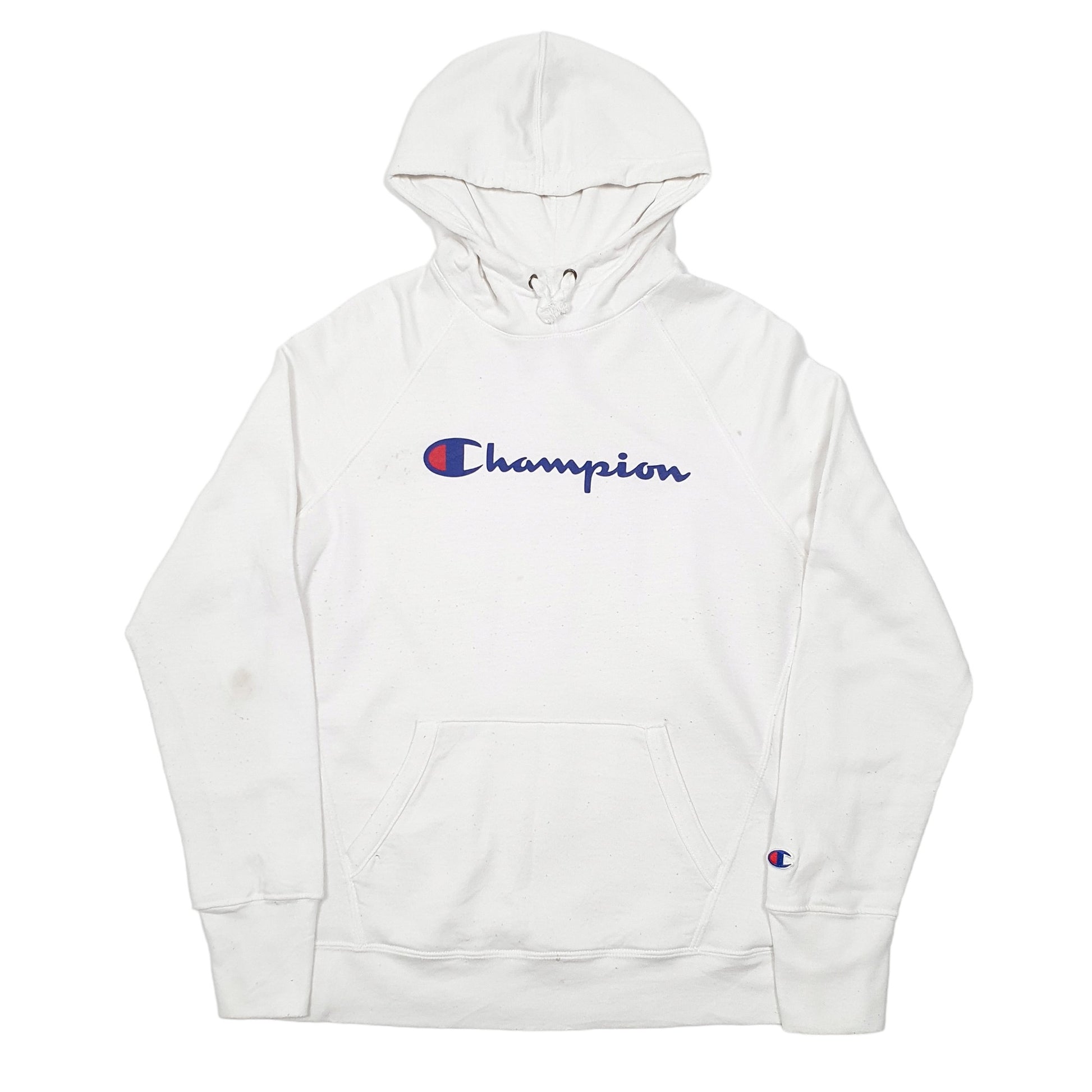 Mens White Champion  Hoodie Jumper