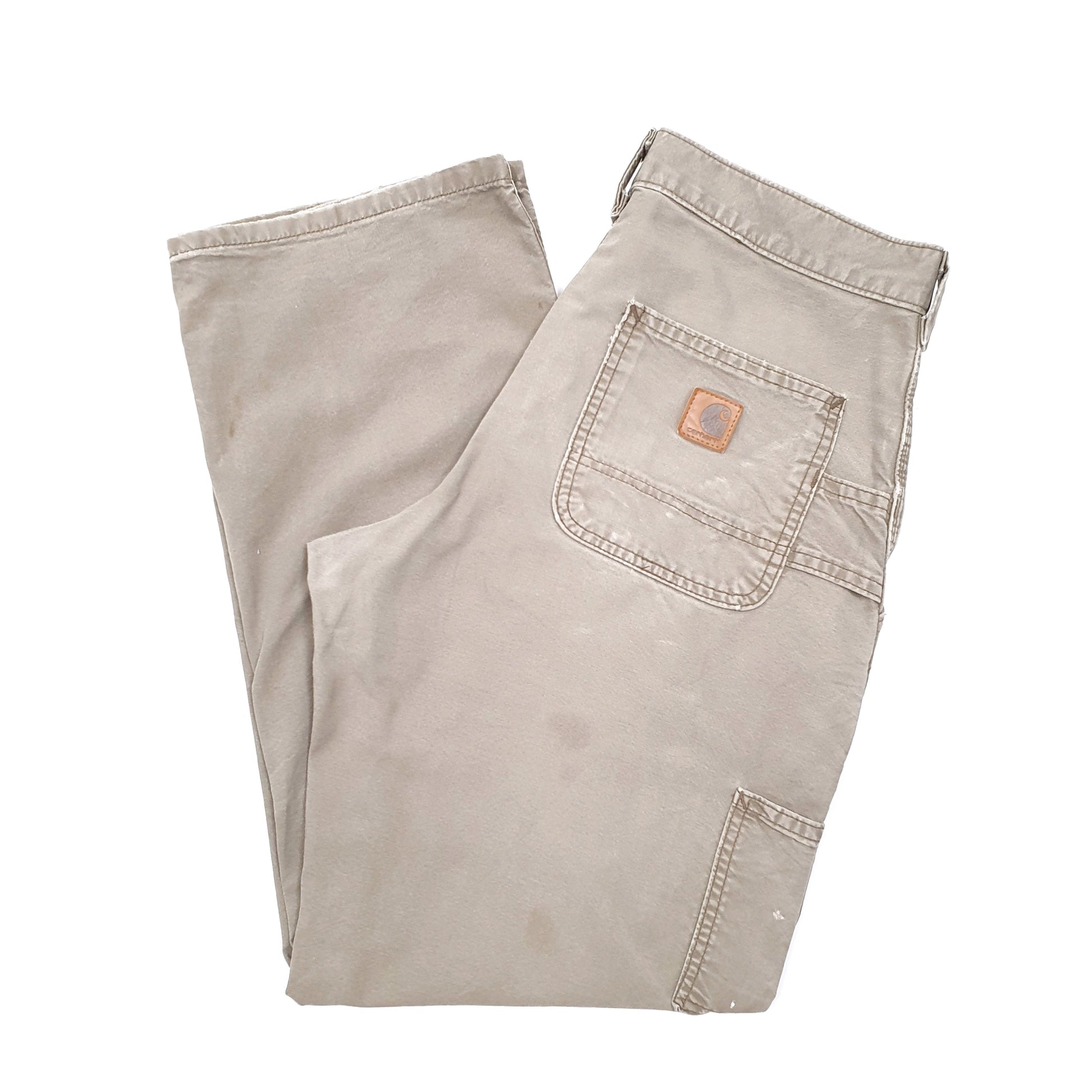 Mens Brown Carhartt Work wear Carpenter Trousers