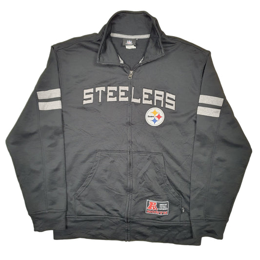 Mens Black NFL Pittsburgh Steelers American Football Quarter Zip Jumper