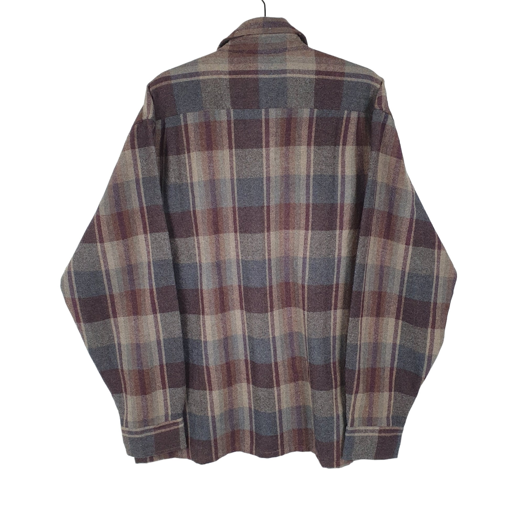 High Sierra Flannel Shacket Long Sleeve Regular Fit Check Wool Shirt Brown