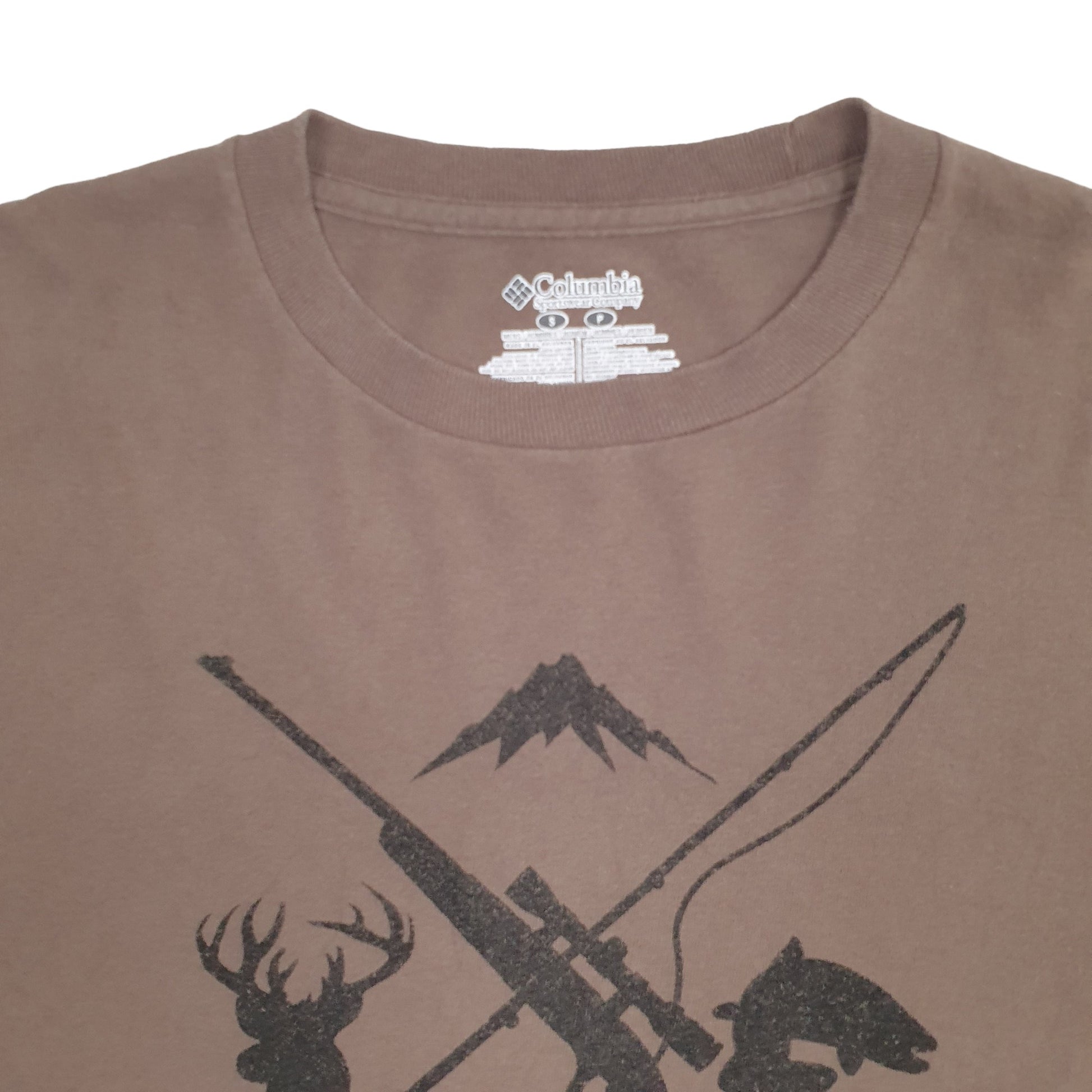 Mens Brown Columbia Sportswear  Long Sleeve T Shirt