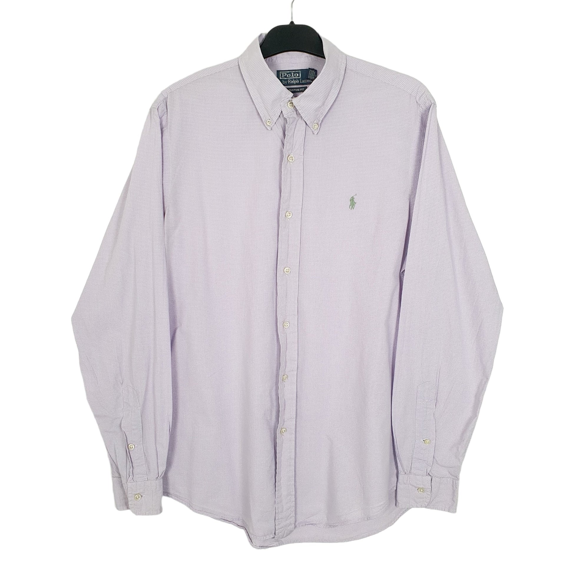 Ralph Lauren Long Sleeve Custom Fit Check Shirt Purple