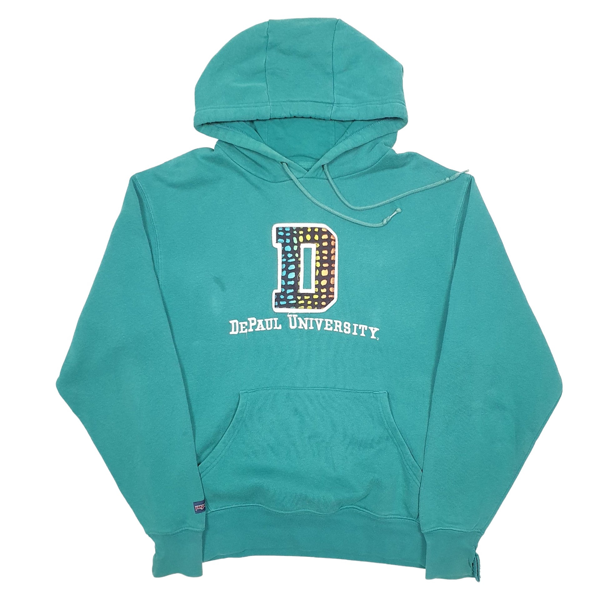 Mens Turquoise Jansport DePaul University Hoodie Jumper