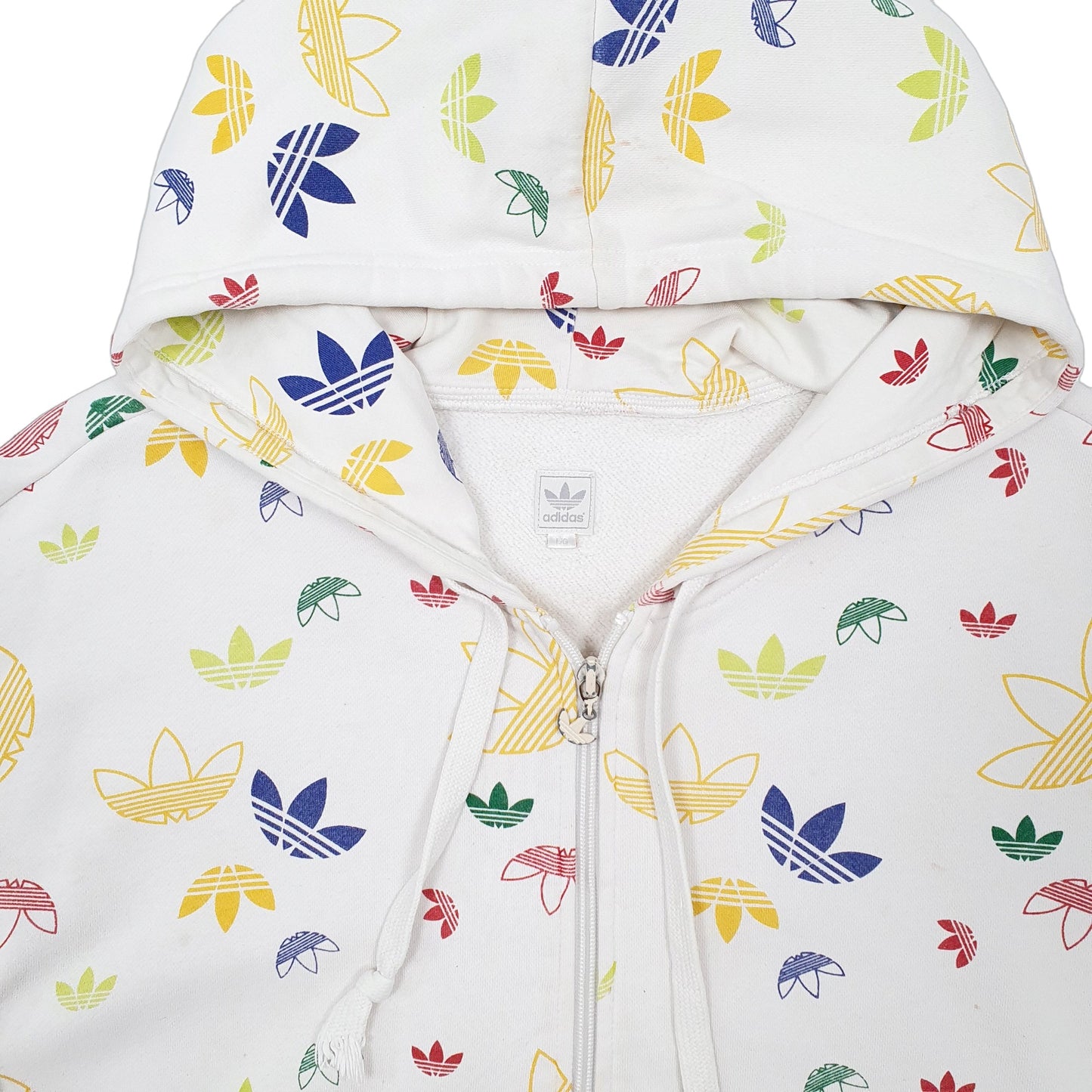 Mens White Adidas Originals  Full Zip Jumper