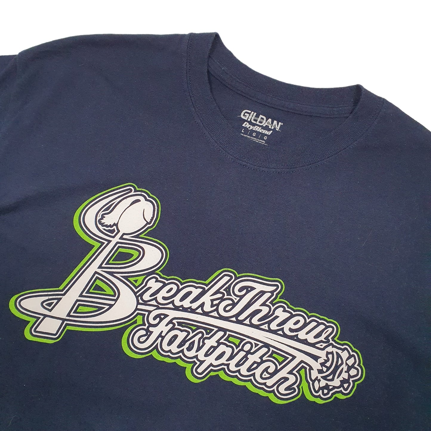 Gildan Breakthrew Fast Pitch Baseball Short Sleeve T Shirt Navy