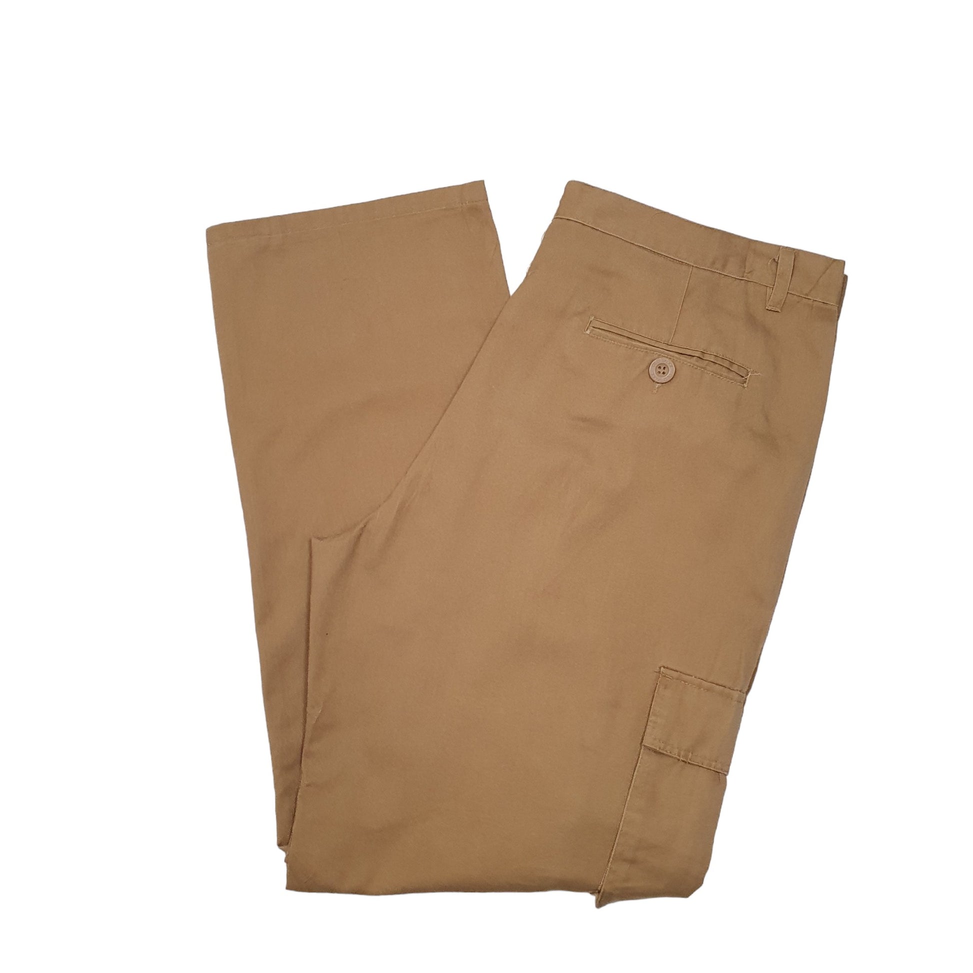 Mens Tan Old Skool Combat Pants Cargo Trousers