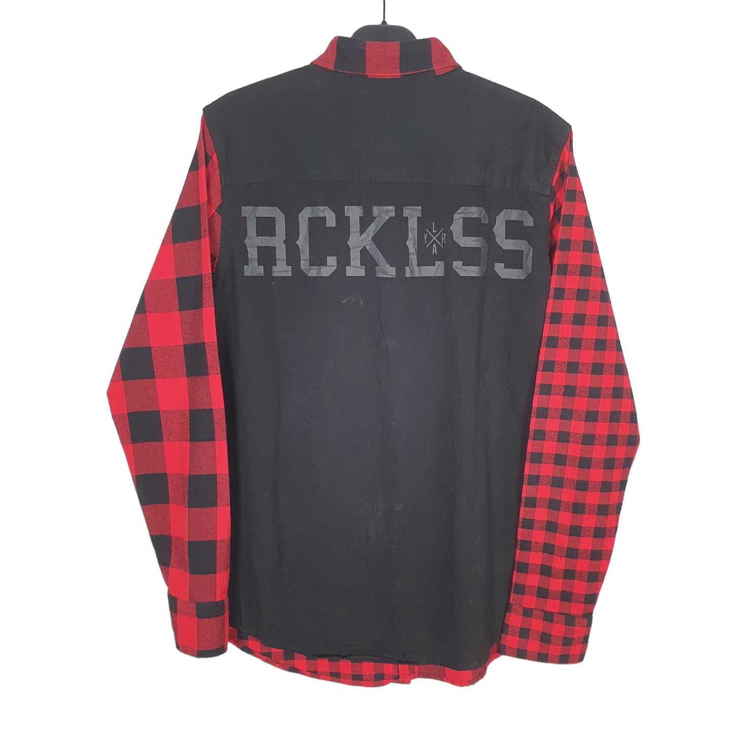 Young & Reckless Flannel Shacket Long Sleeve Regular Fit Check Shirt Red