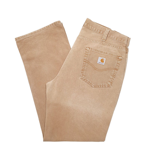 Mens Tan Carhartt  Carpenter JeansW34 L30