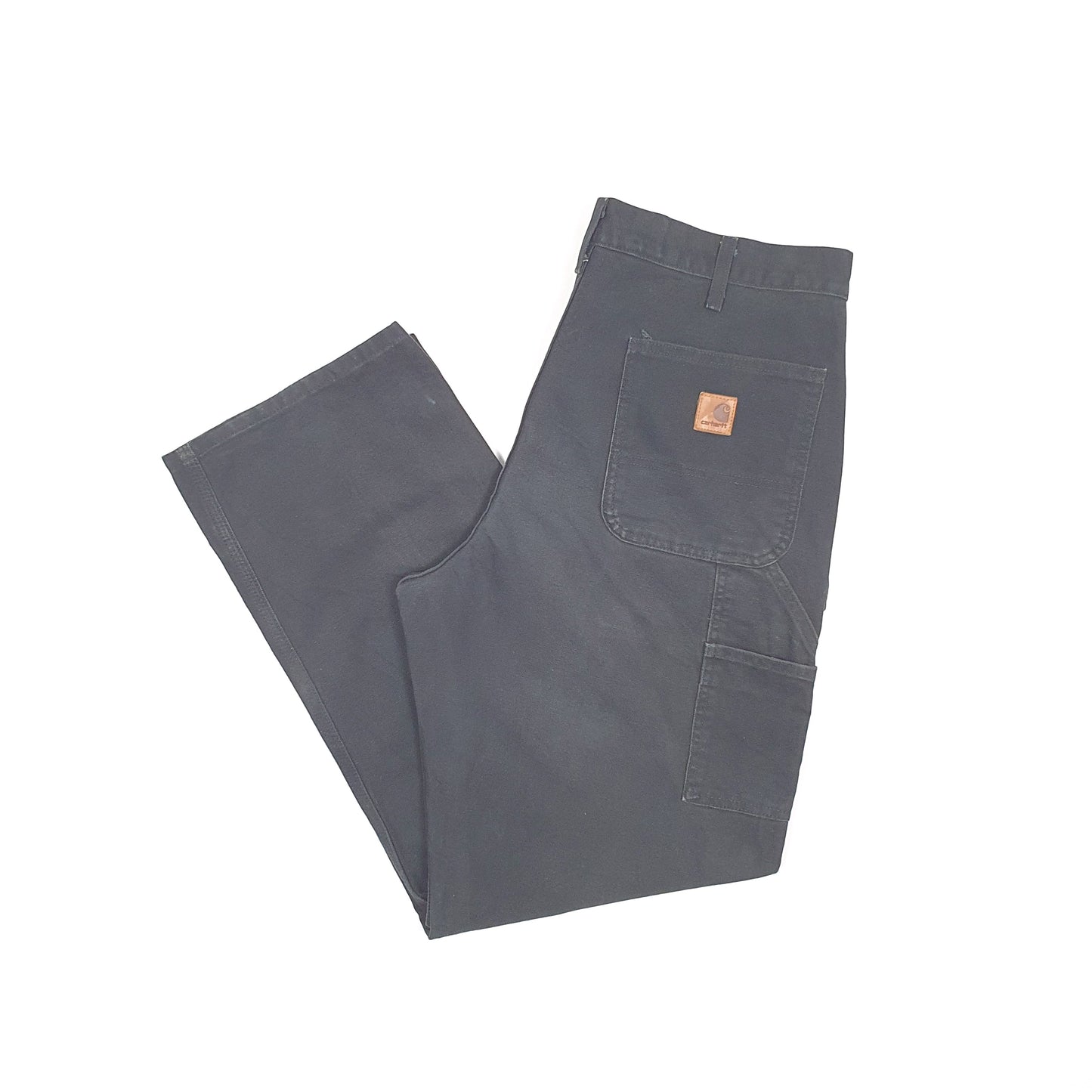 Mens Carhartt Black Carpenter Trousers W36 L32 Black