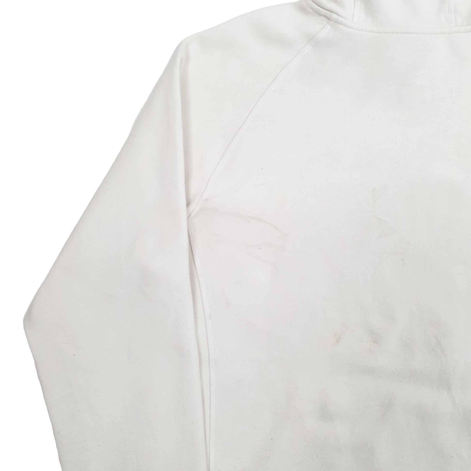 Mens White Adidas Spellout Hoodie Jumper