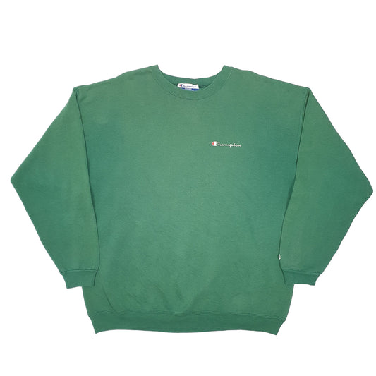 Mens Green Champion  Crewneck Jumper