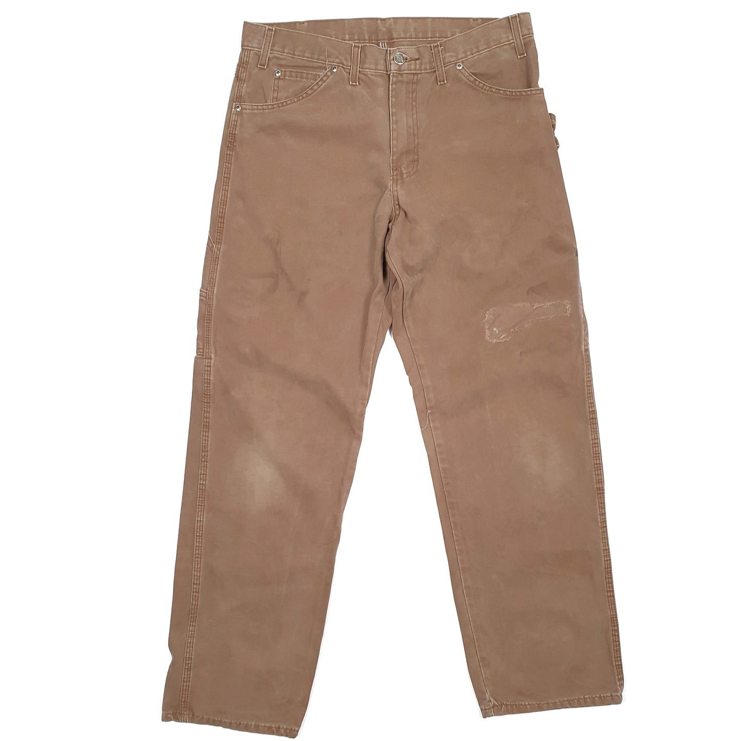 Mens Dickies Brown Carpenter Trousers W32 L31 Brown