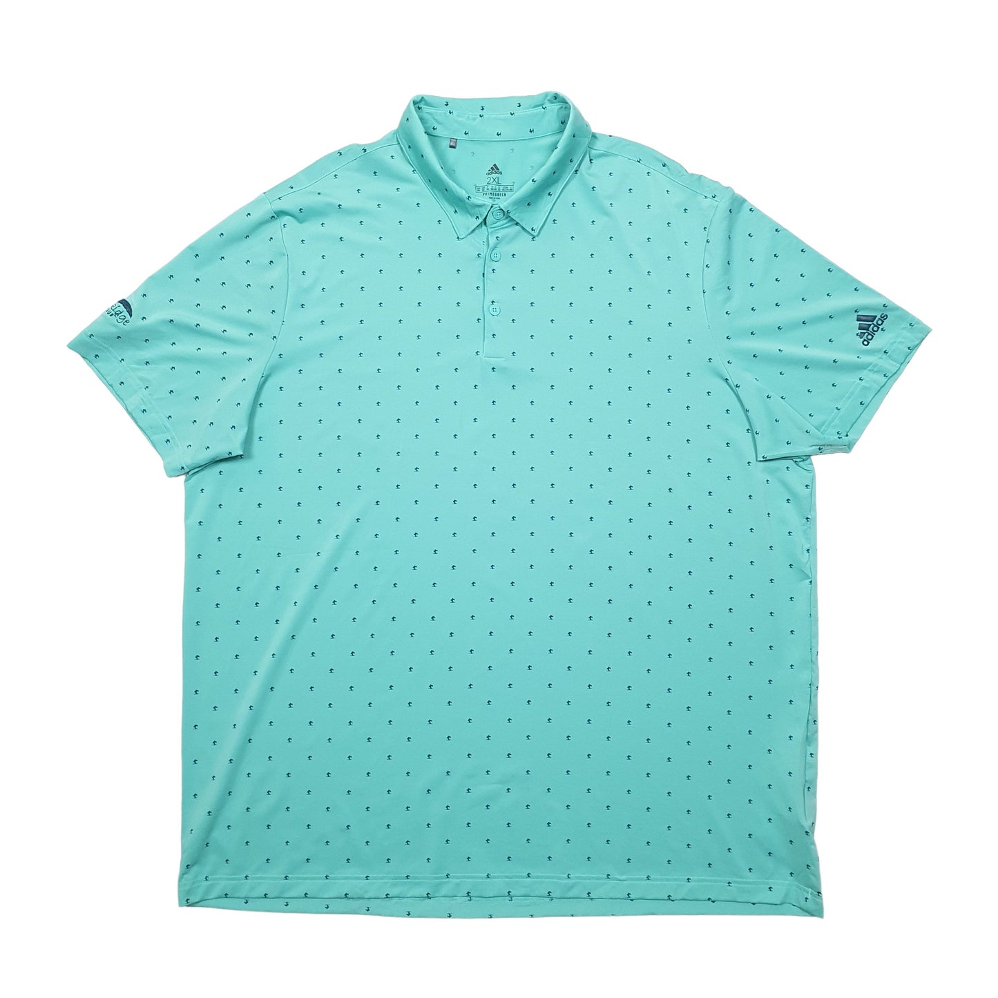 Adidas Golf Fire Ridge Short Sleeve Polyester Polo Shirt Green