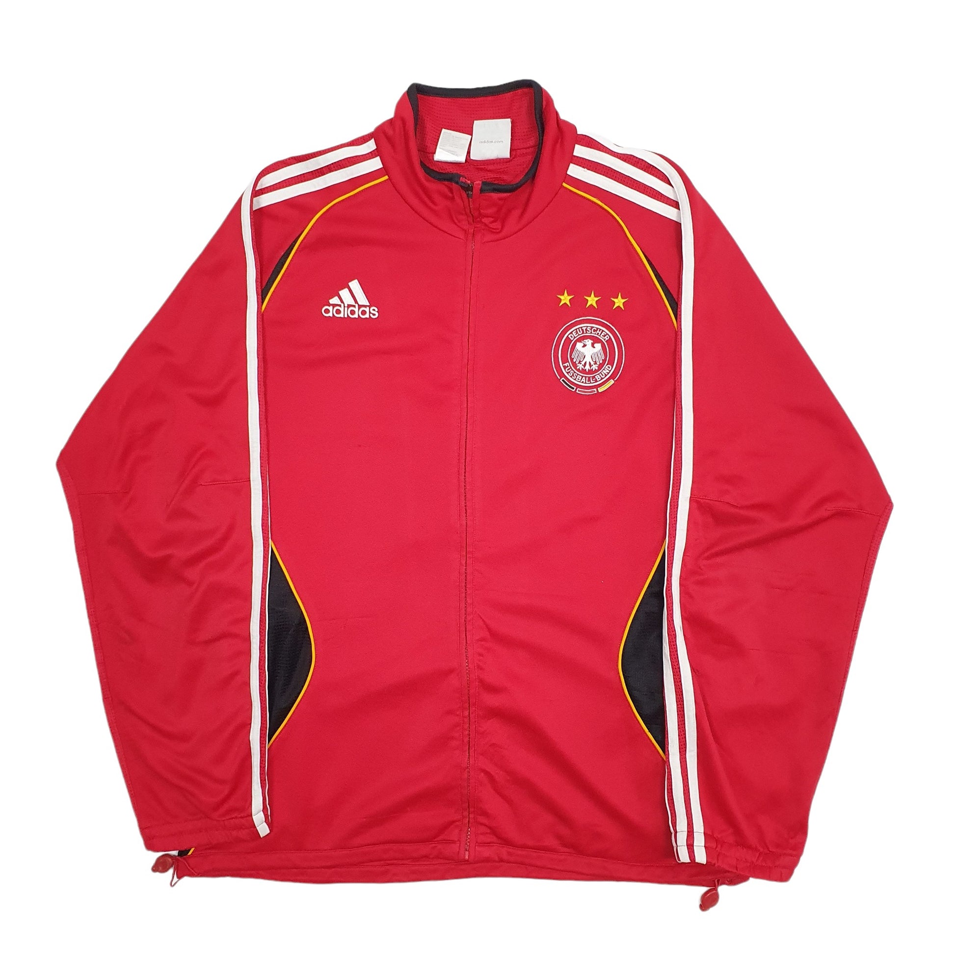 Mens Red Adidas Germany Football Soccer Track Top Full Zip Jumper
