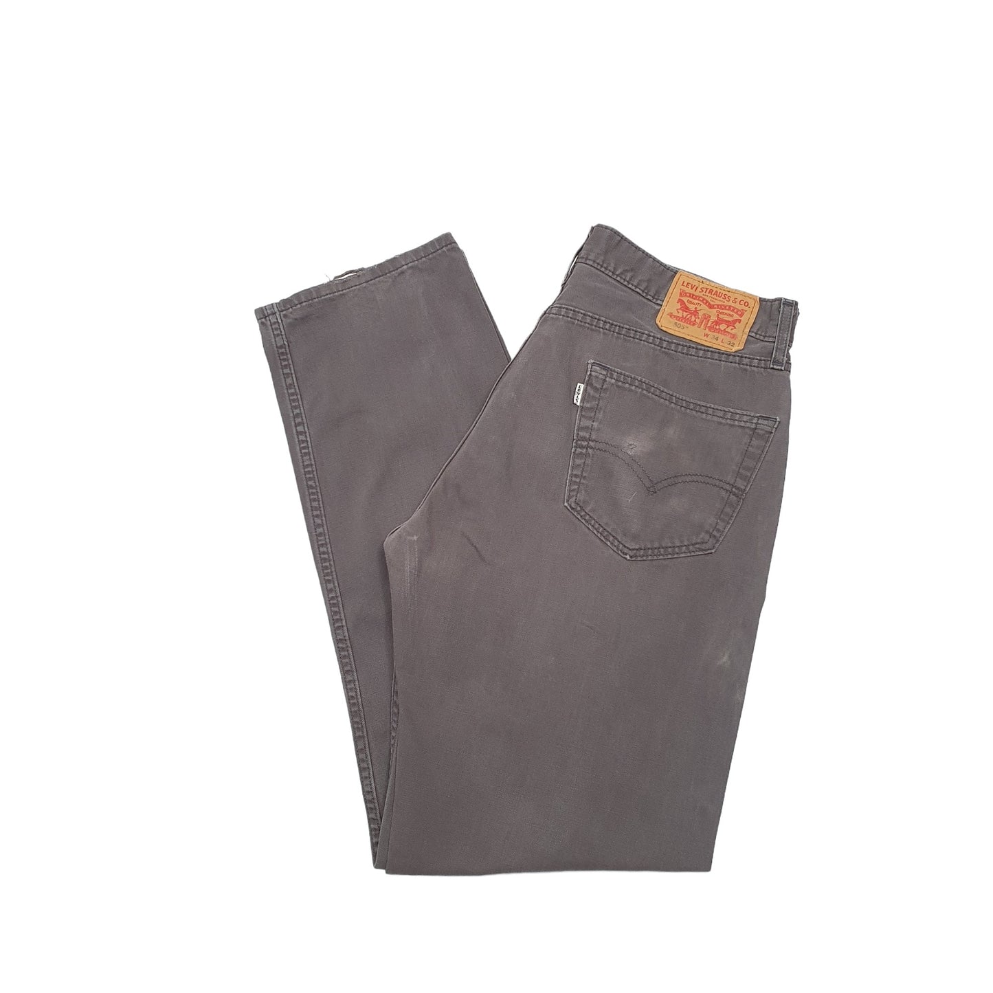 Levis 505 Regular Fit Jeans W34 L31 Grey