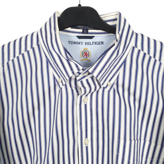 Tommy Hilfiger Long Sleeve Regular Fit Pinstripe Shirt Blue